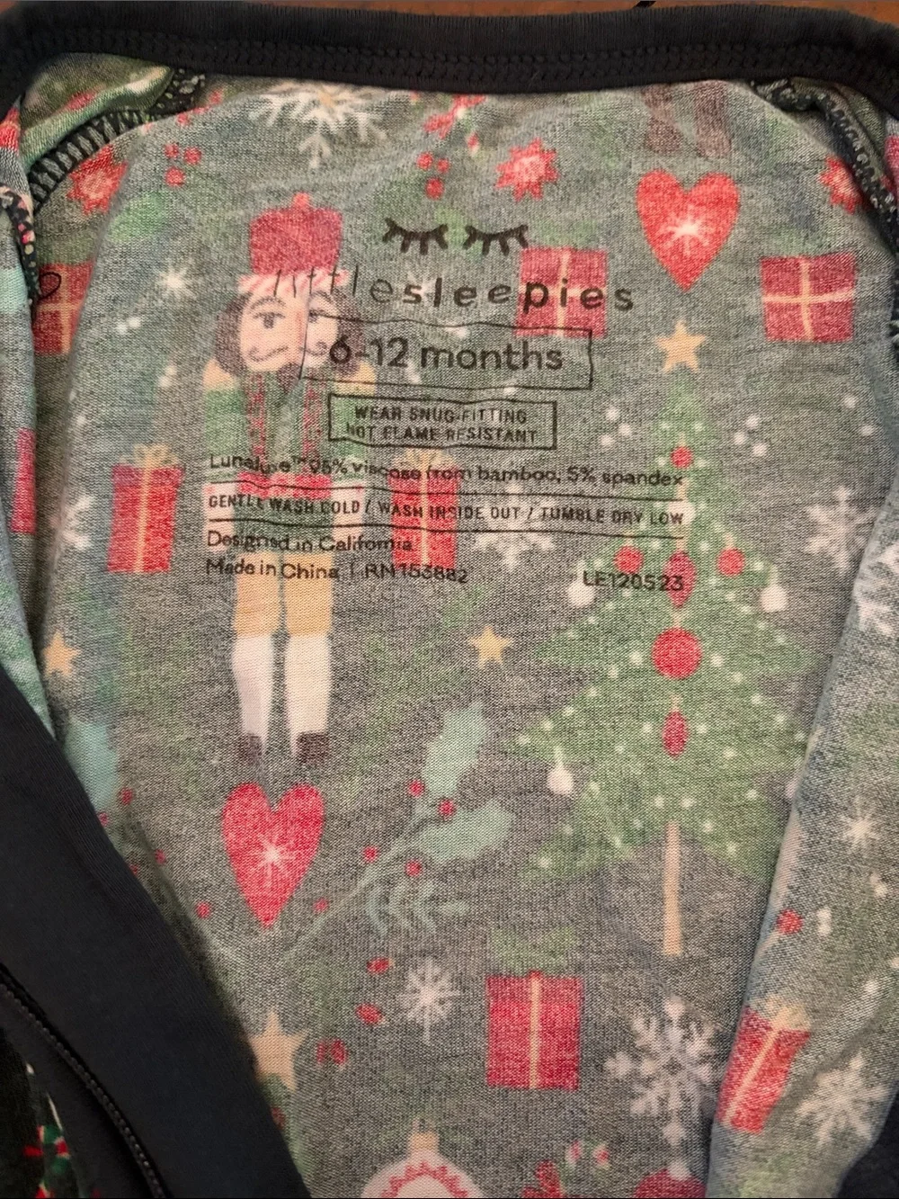 Little Sleepies “Night at the Nutcracker”Sleepie Sz 6-12M